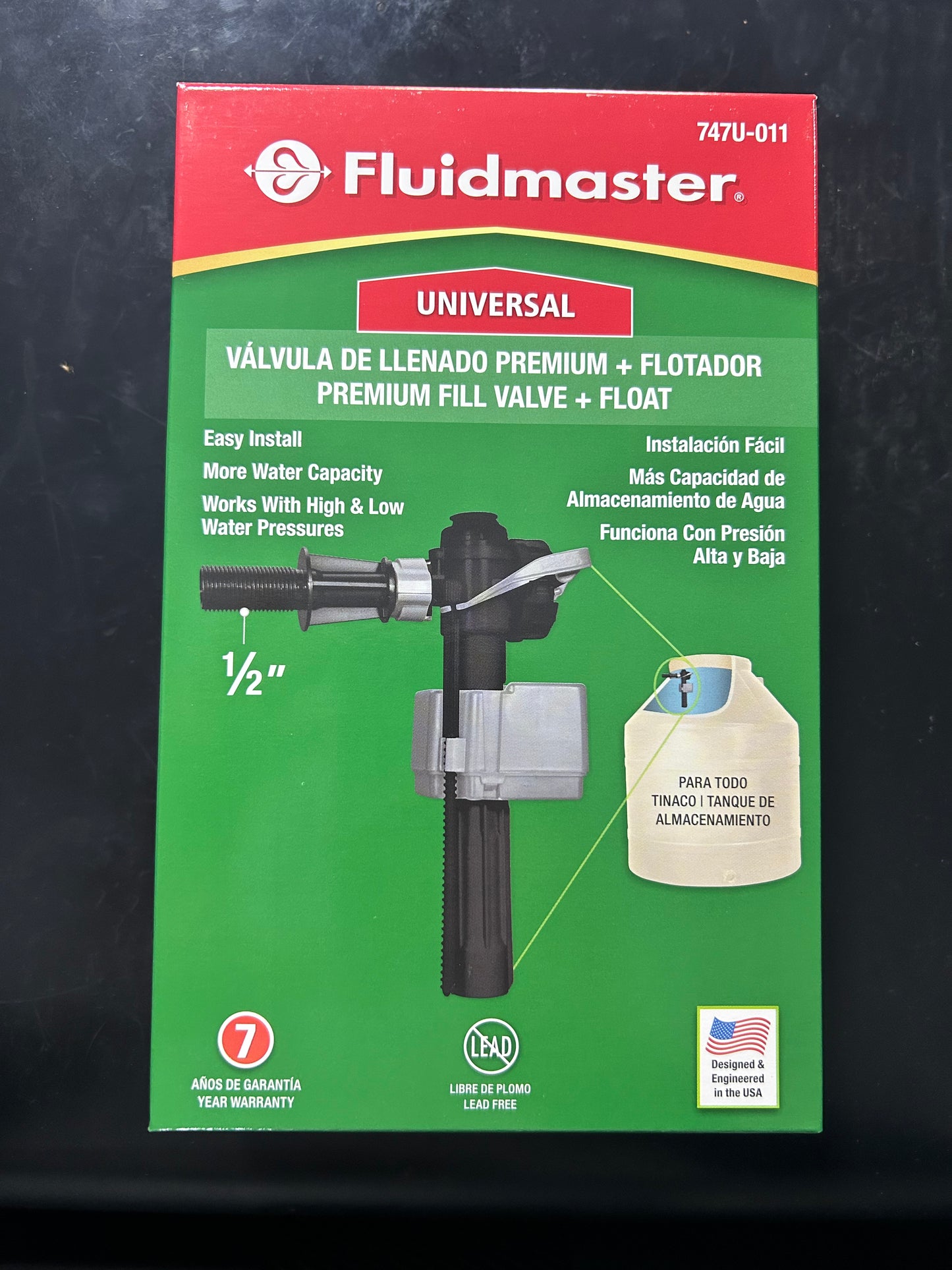 FLUIDMASTER VALVULA CISTERNA 747U-011