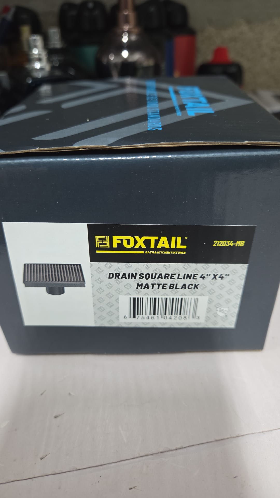 DRAIN SQUARE LINE MB 4X4 NEGRA
