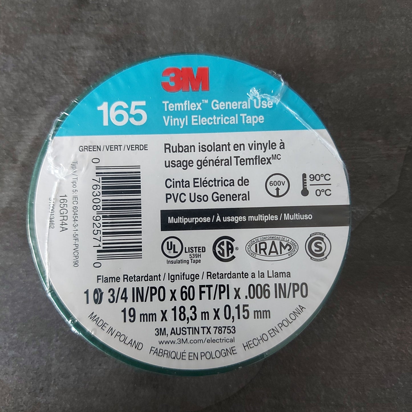 TAPE 3M 1400 VERDE