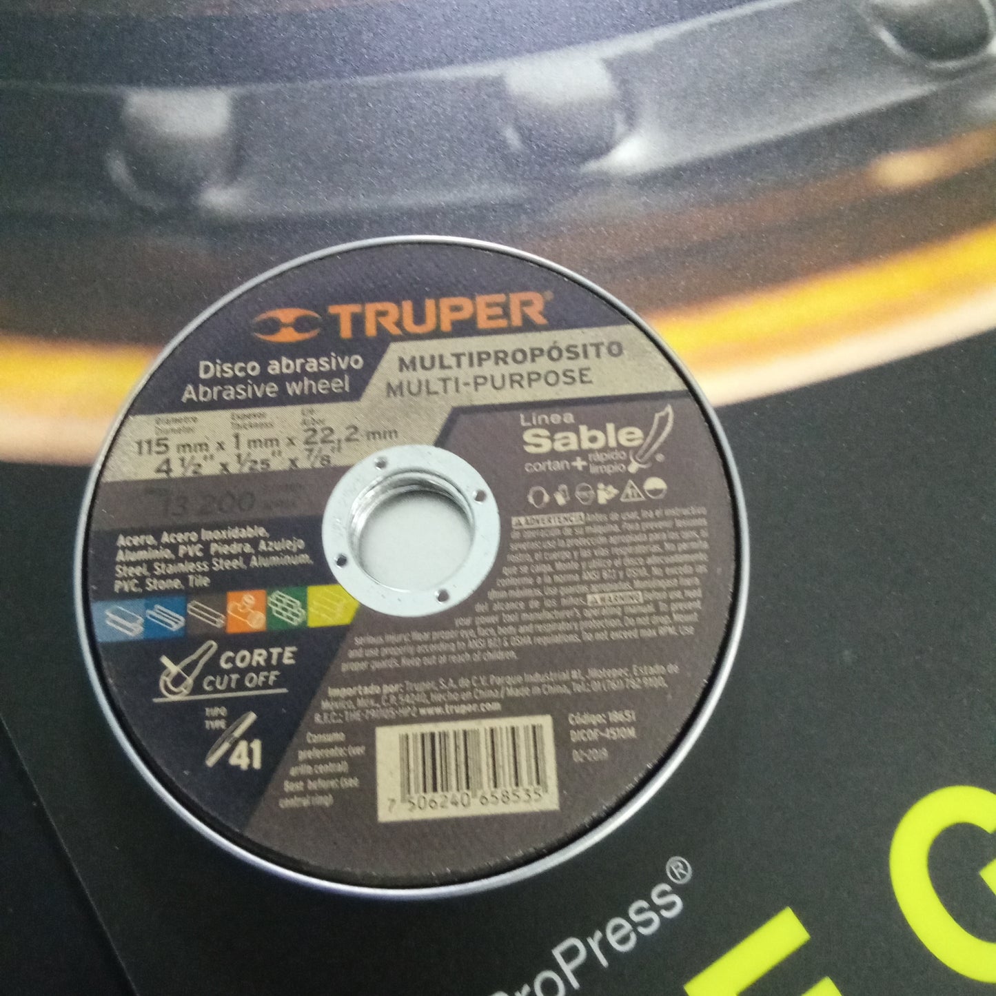 DISCO MULTIUSOS TRUPER 4" 1/2
