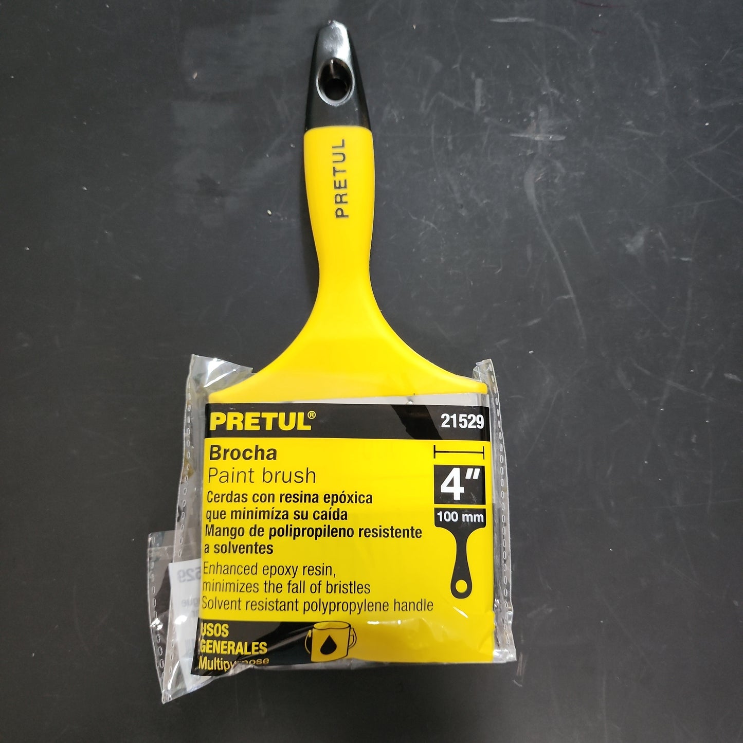 Brocha de 4 mango plastico