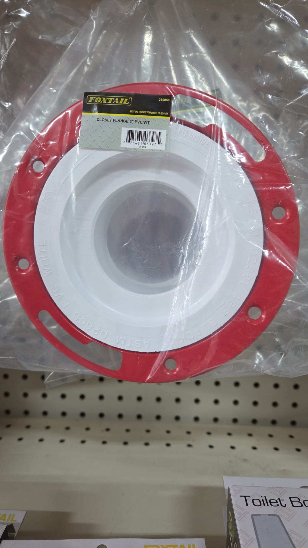 FLANGE INODORO 3"INSIDE ROJO